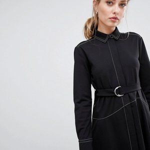 Sportmax Code Maxi Dress with Contrast Stitch
